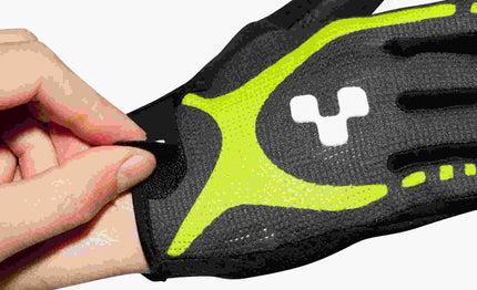CUBE Natural Fit Gloves Touch Long Finger Lime/Blk