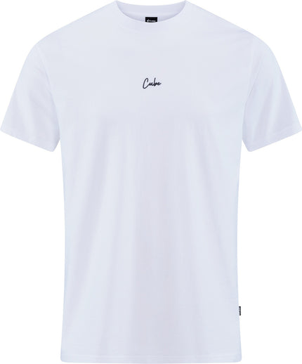 CUBE ORGANIC T-SHIRT SCRIPT GTY FIT WHITE
