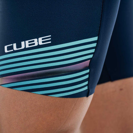 CUBE Teamline WS Cycle Shorts Blue/Mint