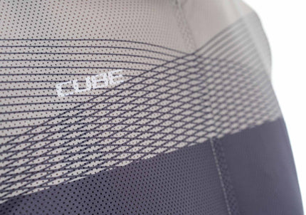 CUBE Atx Jersey Full Zip S/S Beige/Grey