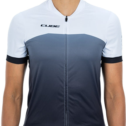 CUBE Atx WS Jersey Full Zip S/S Blk/Whi