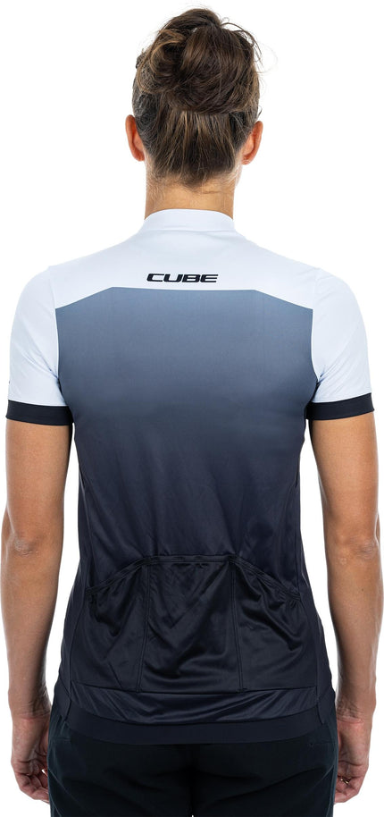 CUBE Atx WS Jersey Full Zip S/S Blk/Whi