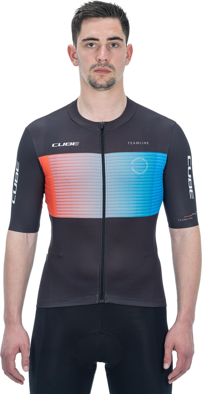 CUBE Teamline Jersey S/S Black/Blue/Red