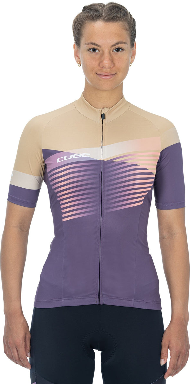 CUBE Teamline WS Jersey S/S Violet/Sand