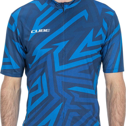 CUBE Atx Jersey Full Zip Cmpt S/S Blue
