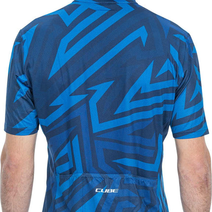 CUBE Atx Jersey Full Zip Cmpt S/S Blue