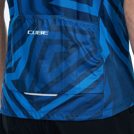 CUBE Atx Jersey Full Zip Cmpt S/S Blue