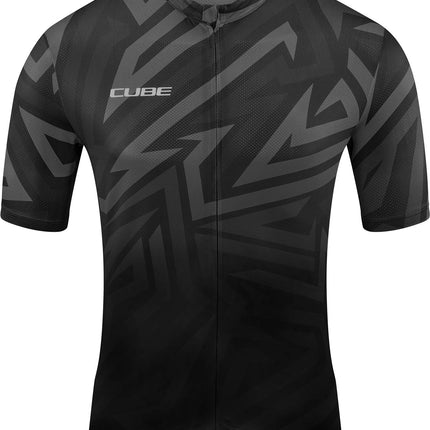 CUBE Atx Jersey Full Zip Cmpt S/S Black/Grey