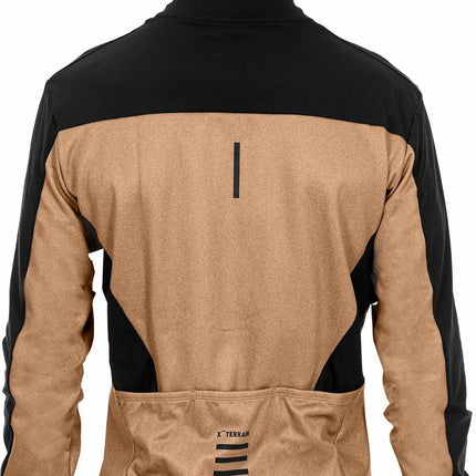 CUBE ATX FULL ZIP JERSEY CMPT L/S BROWN/BLACK