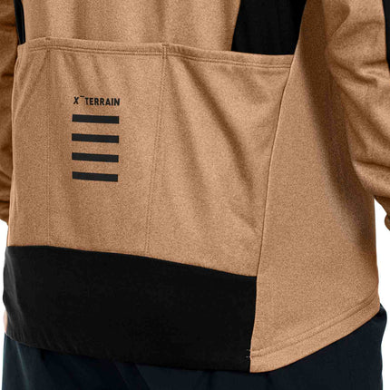 CUBE ATX FULL ZIP JERSEY CMPT L/S BROWN/BLACK