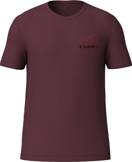 CUBE MTB ROUND NECK JERSEY SOFT TOUCH S/S BORDEAUX