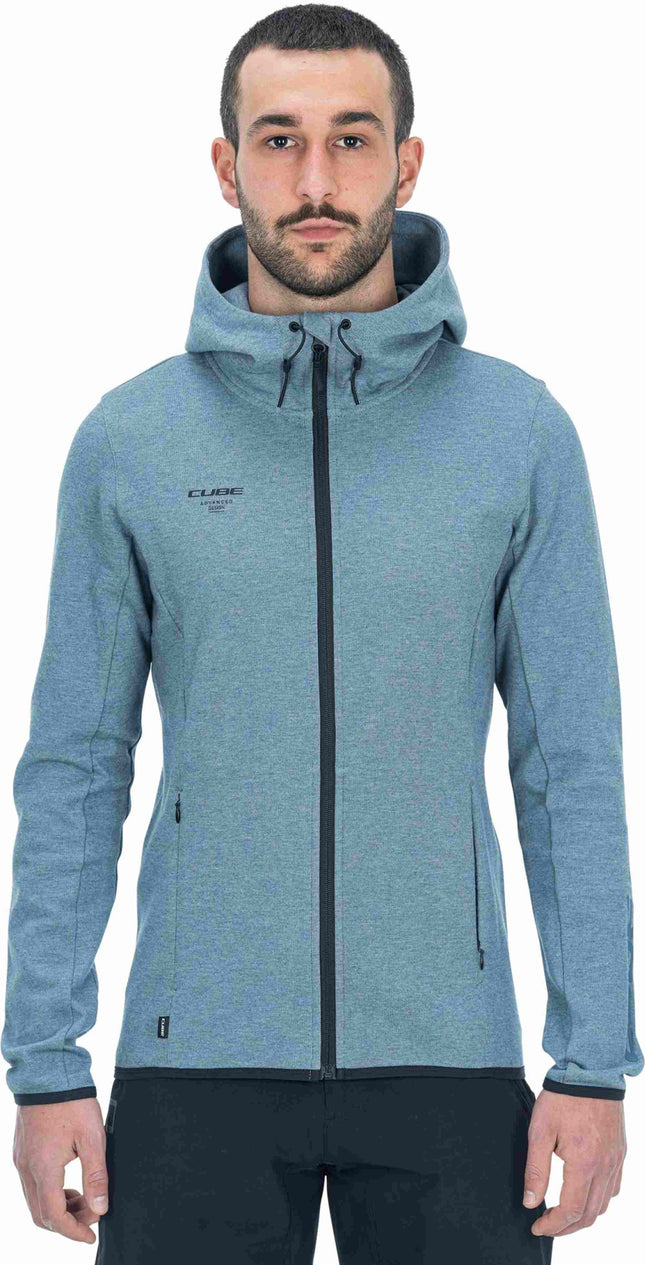 CUBE ZIP HOODIE ADVANCED BLUE