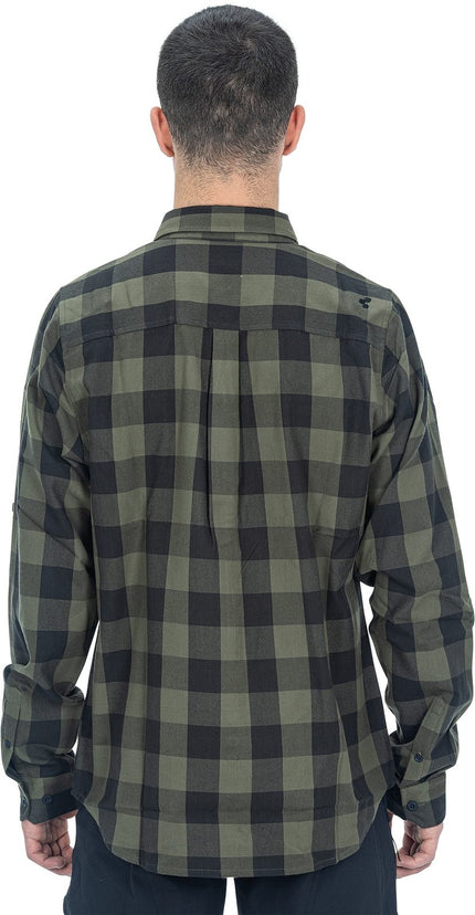 CUBE WORK SHIRT L/S OLIVE CHECK