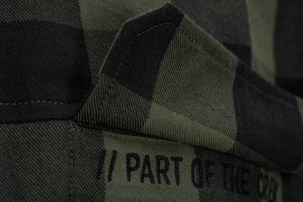 CUBE WORK SHIRT L/S OLIVE CHECK