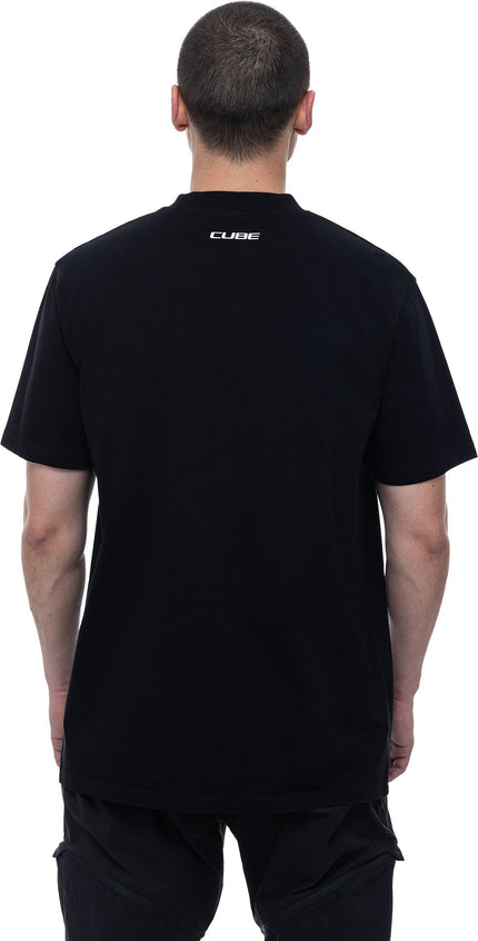 CUBE ORGANIC T-SHIRT ACTIONTEAM GTY FIT BLK/WHITE