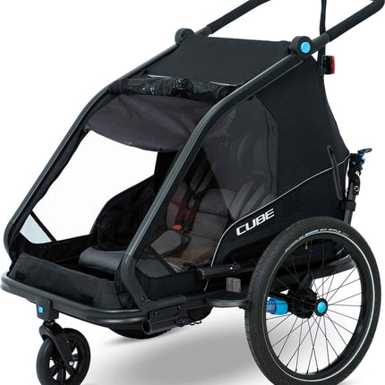 CUBE Kids Trailer Double Cmpt Black