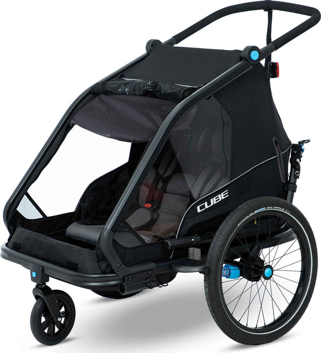 CUBE Kids Trailer Double Cmpt Black