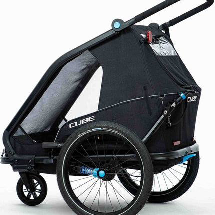 CUBE Kids Trailer Double Cmpt Black
