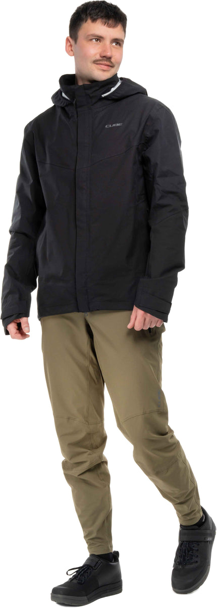 CUBE RAIN JACKET CMPT BLACK