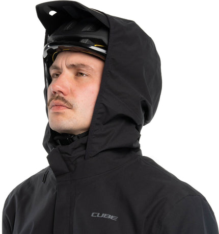 CUBE RAIN JACKET CMPT BLACK