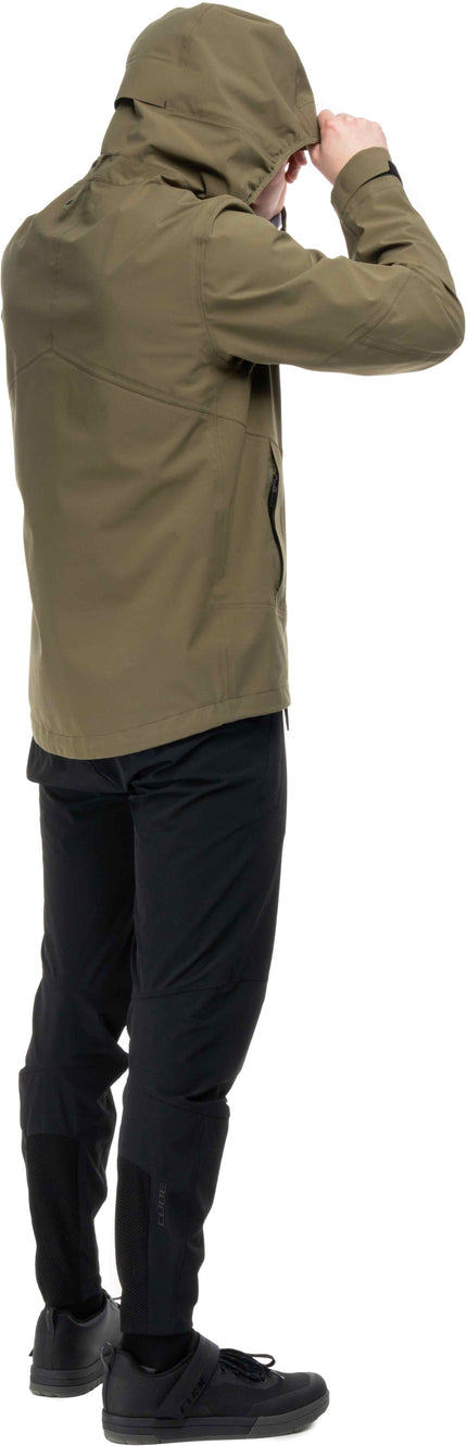 CUBE RAIN JACKET CMPT OLIVE