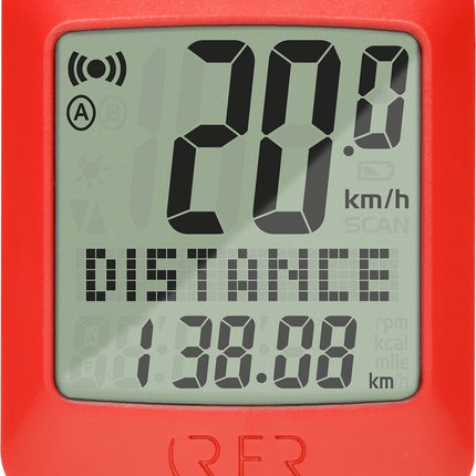 RFR Cycle Computer Wireless Cmpt Red