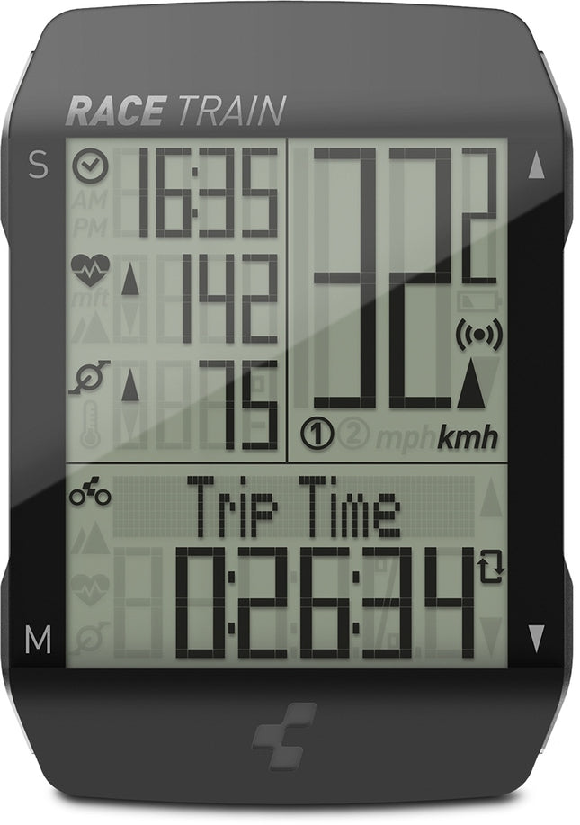 CUBE Cycle Computer Race Train Black