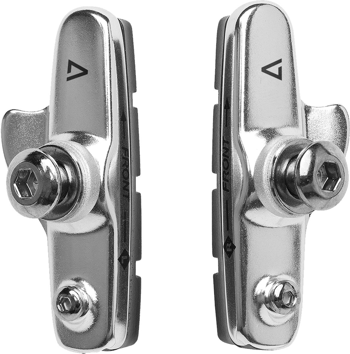 ACID 2-Piece Replaceable Road Brake Shoes Sil/Blk