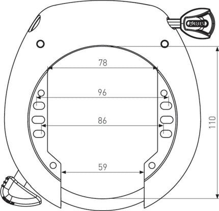 ABUS RING LOCK SHIELD XPLUS 5755L R ART2 BLACK