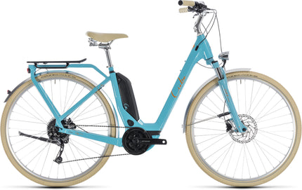 Scratch And Dent: CUBE Elly Ride Hybrid 500 Aqua/Orange 2019
